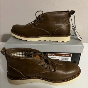 NEW Buffalo David Bitton 'Metcalf' Chukka Boots Men's Brown Memory Foam